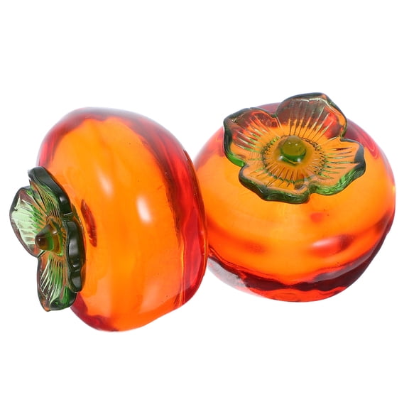 FUEENIRVA Orange Crystal Paperweights Set of 2 for Office Desk Organization and Home Workspace Decoration