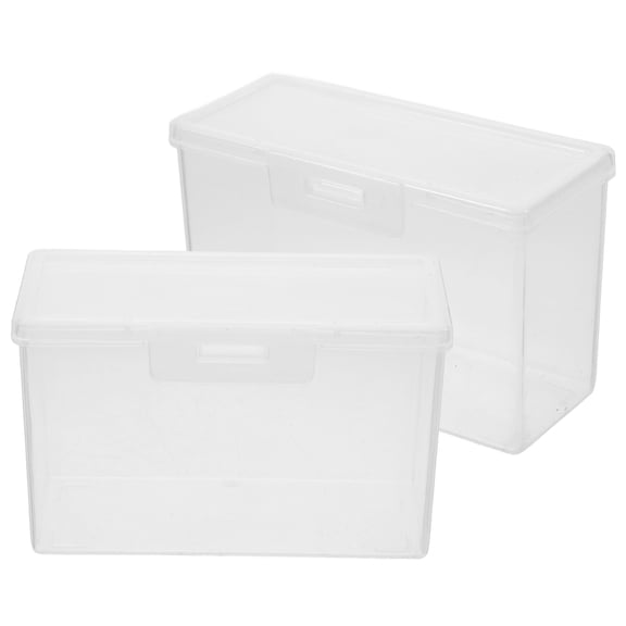 WORGEOUS 2 Pcs Storage Box Black Bread Bin Pressure Cooker Container Cheese It Transparent