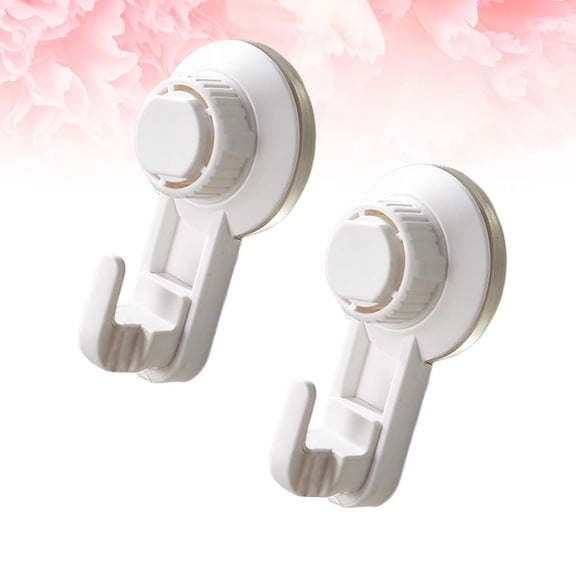 WORGEOUS  2 Pcs Suction Cup Hook Hangers for Windows Decorative White Hooks Hanging