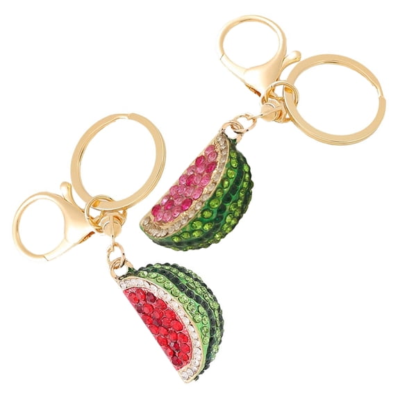 WORGEOUS 2 Pcs Watermelon Keychain Wallet Bottle Opener Tag Jewelry Miss