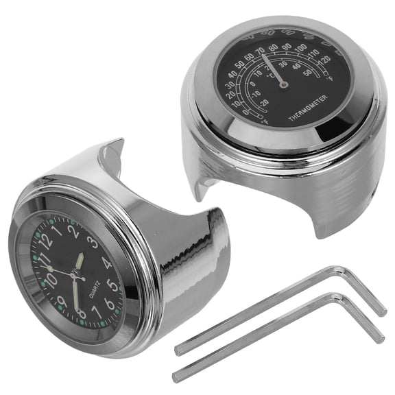 WORGEOUS  2 Pcs/set Thermometer F159 Circuit Breaker Handlebar Dial Clock
