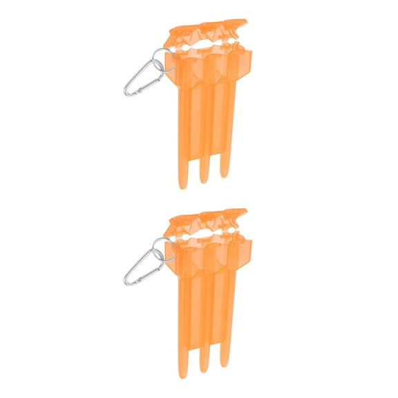 WORGEOUS  2 Pieces Controller Martini Golf Tees Beach Cup Holder Darts Orange