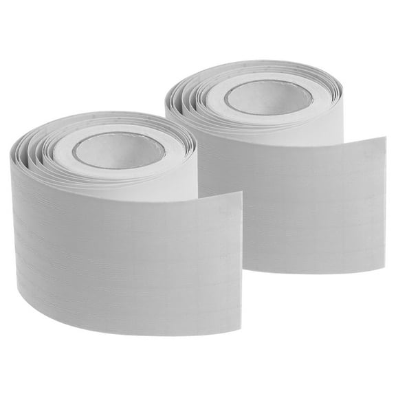 WORGEOUS 2 Rolls Wood Grain Self-Adhesive Skirting Board Trim Peel and Stick Baseboard Flexible Molding Trim for Hallway and Corridor