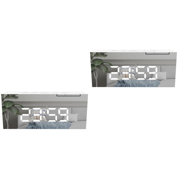 WORGEOUS Digital Alarm Clock 2 Sets with Adjustable Brightness, Easy to Set LED Display Alarm Clock