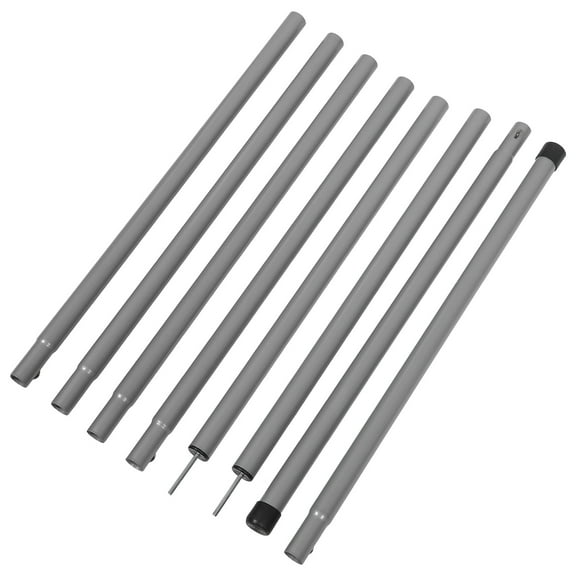 Silver Iron Tent Support Rods for Home Use Adjustable Length 2 Sets 0.5 Inch Diameter