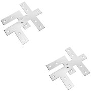 WORGEOUS 2 Sets Corner Bracket Aluminum L Shape T Shape Shape Mending Plate