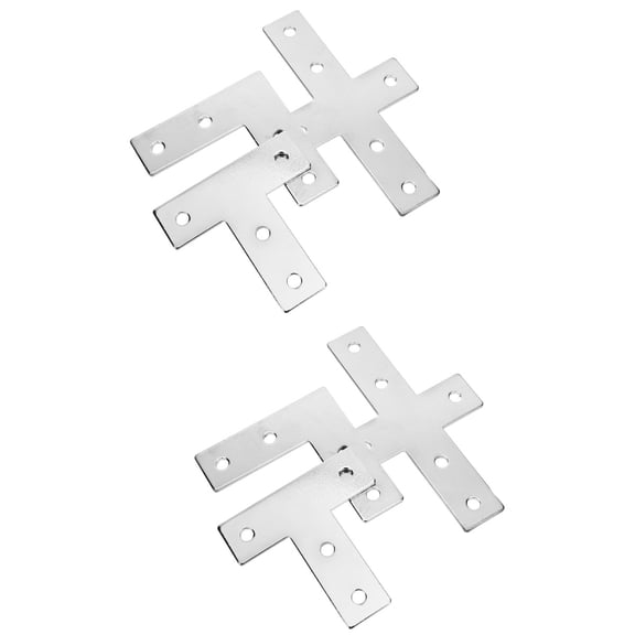 WORGEOUS 2 Sets Corner Bracket Aluminum L Shape T Shape Cross Shape Mending Plate