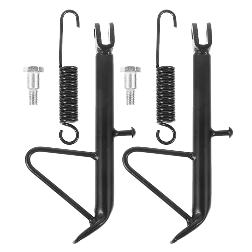 WORGEOUS 2 Sets Mini Bike Kickstand Motorcycle Support Clutch Handle Cover Accessories Black