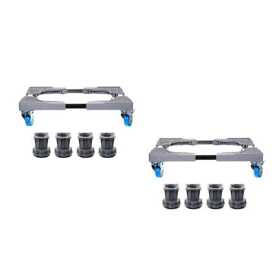 WORGEOUS 2 Sets Multi-Purpose Refrigerator Freezer Base Stand Sturdy Fridge Movable Stand