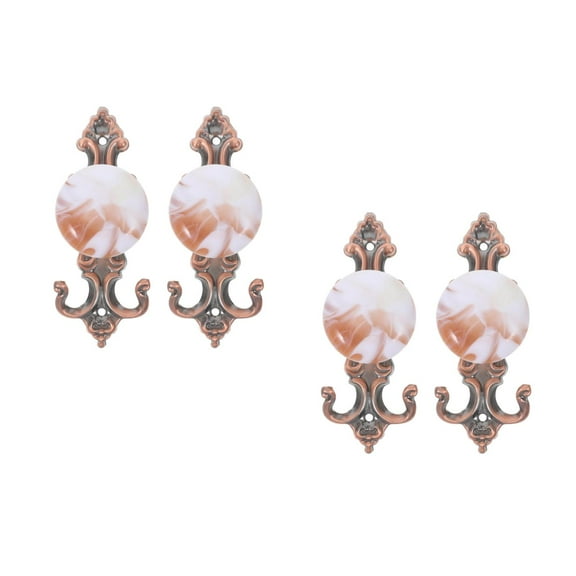 WORGEOUS 2 Sets  Of Wall Mounted Coat Hooks Rustic Decorative Hooks Bathroom Towel Hooks Hat Hooks For Wall Metal Hooks For Storage