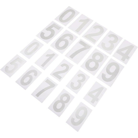 WORGEOUS 2 Sets Poster Reflective Mailbox Numbers Stickers