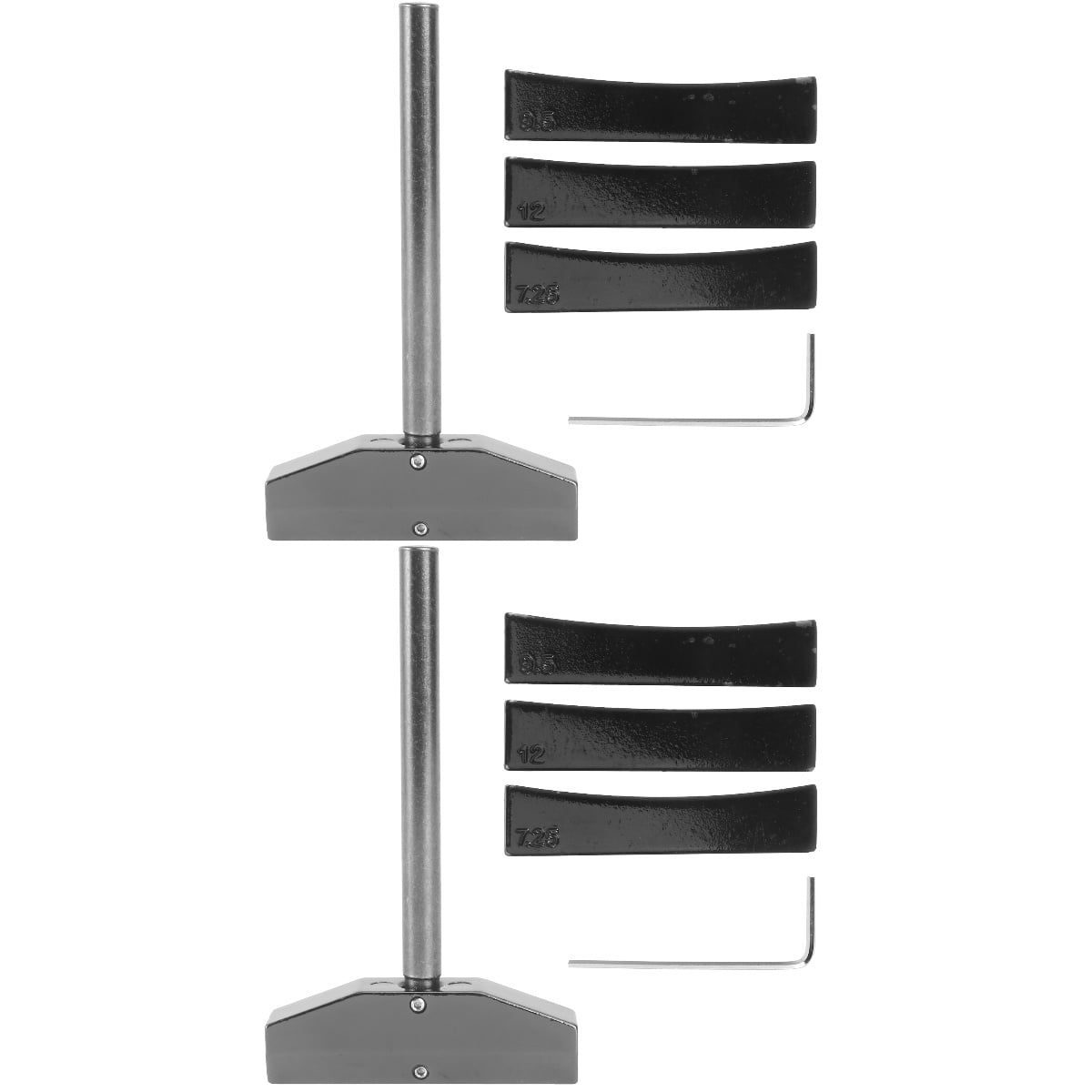 WORGEOUS 2 Sets  of 4Pcs Guitar Fret Repair Tool Fret Press Caul with Inserts Pressing Tool