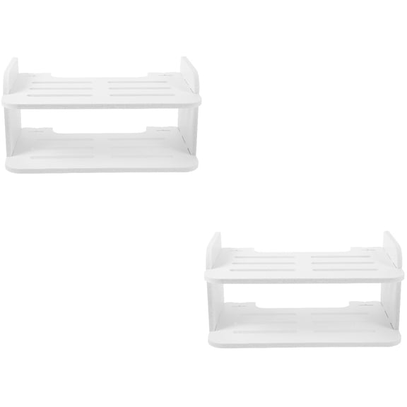WORGEOUS 2 Sets of Wall Shelf Router Shelf Wall Mounted Player Storage Shelf Living-room Display Shelf