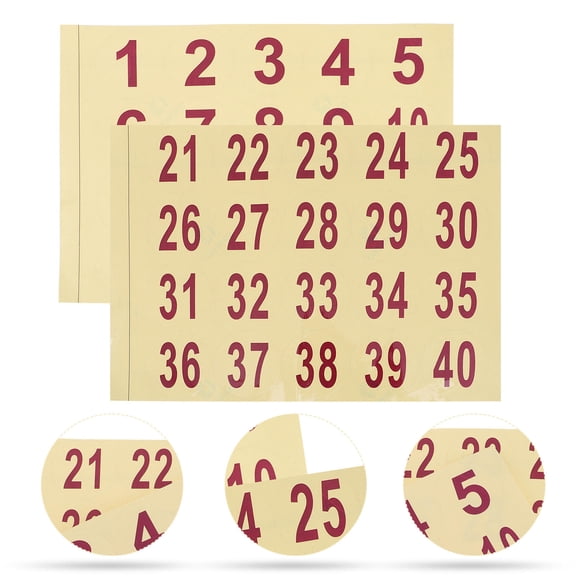 BESTYASH Red PVC Number Stickers for Home, Office, Car, and Outdoor Use - Easy to Apply and