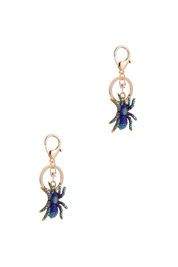 Blue Spider Key Ring - Alloy Material, Beautiful and Attractive