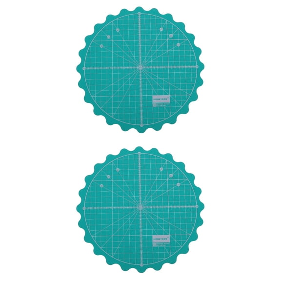 WORGEOUS 2 pcs Fabric Rotary Mat Quilt Fabric Doing Craft Sewing Projects Rotating Mat