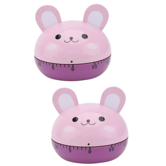 WORGEOUS 2-Pack Cartoon Animal Kitchen Timers, Household Cooking Timer Devices for Precise Timing and Easy Use