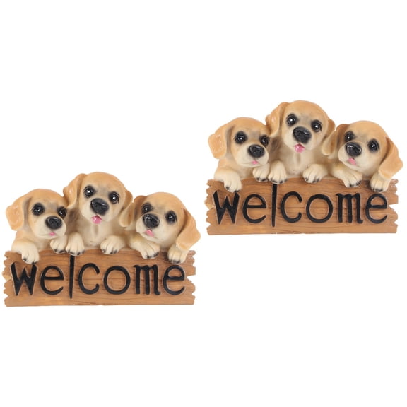 WORGEOUS Set of 2 Premium Resin Dog Figurines, and Decor Decorations for Household Display