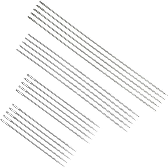 WORGEOUS 20 Pcs Hand Embroidery Needle 17.50X0.16X0.16CM Silver