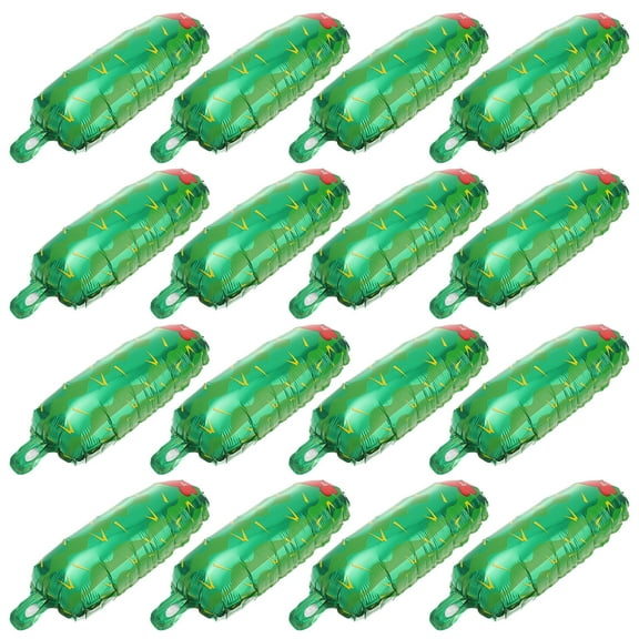 WORGEOUS 20 Pcs Party Balloons Cactus Foil Tropical Kit Centerpiece Banquet Baby Green