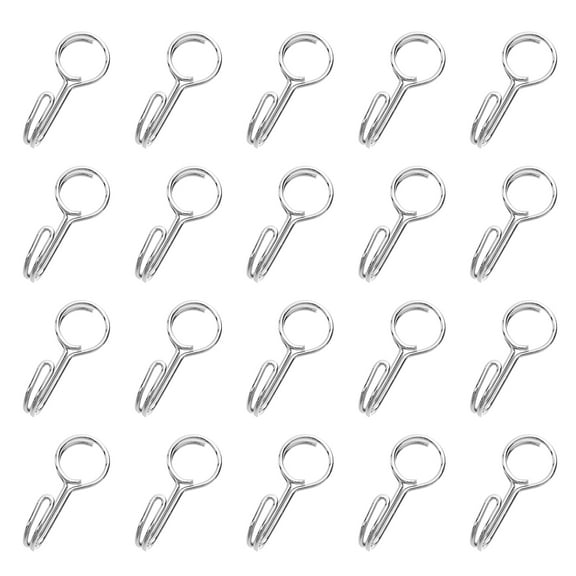 HINTRMENT 20Pcs Heavy Cargo Strap Hook Stainless Steel Silver for Outdoor Cords and Elastic Bands