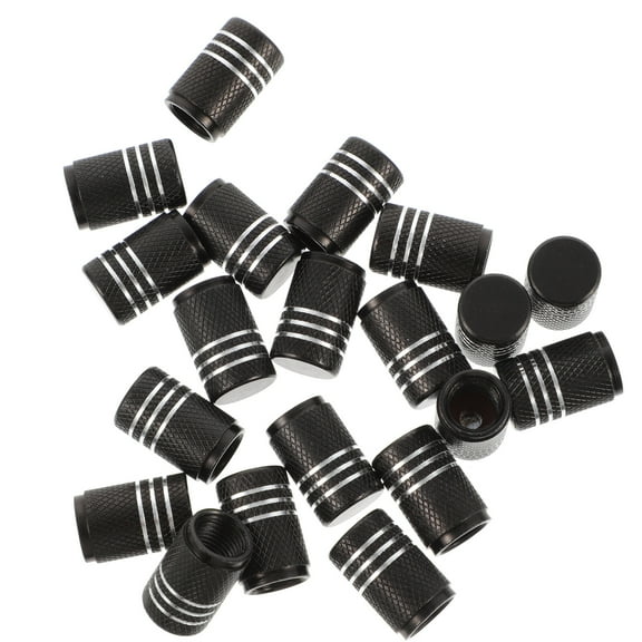WORGEOUS  20 Pcs Valve Cap Car Dust Caps Tire Valves Cars Cover Black