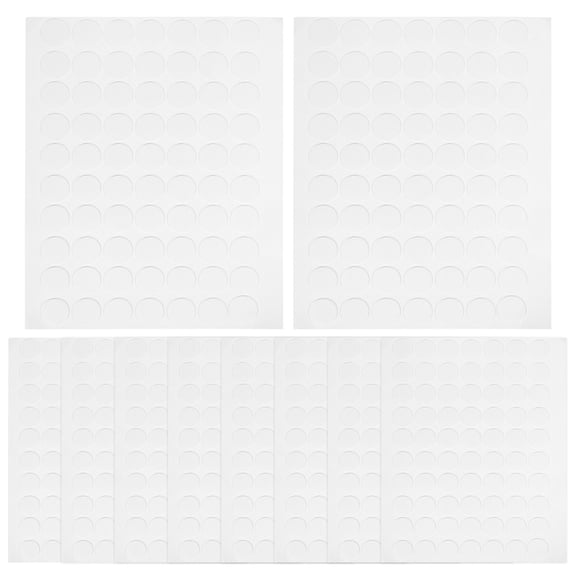 WORGEOUS 20 Sheets Removable Adhesive Dot Stickers for Writing Boards, Double-Sided Transparent Labels with Lanyard
