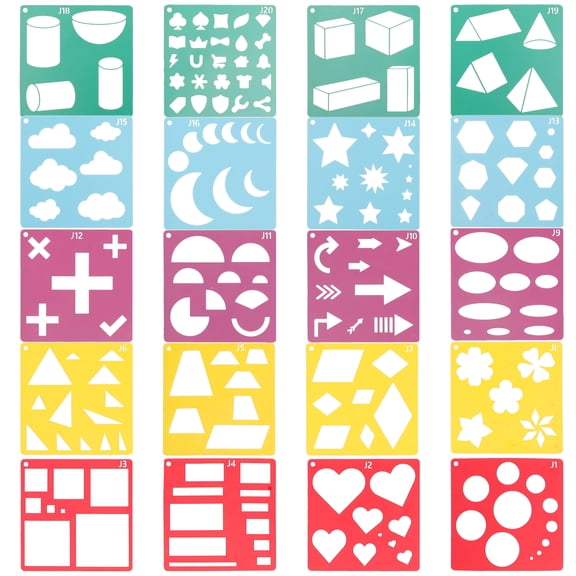 WORGEOUS  20 Sheets Hollow Pattern Handmade DIY Stencil Stencils for Card Making Cool Child