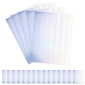 WORGEOUS 20 Sheets Printable Adhesive Sticker Paper for Inkjet Printers, Holographic Craft Sticker Sheets for Labels and Projects