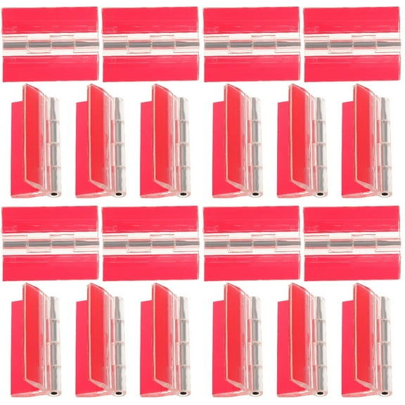 WORGEOUS 20 pcs Adhesive Hinges Small Acrylic Hinges Self Adhesive Aquarium Lid Hinges