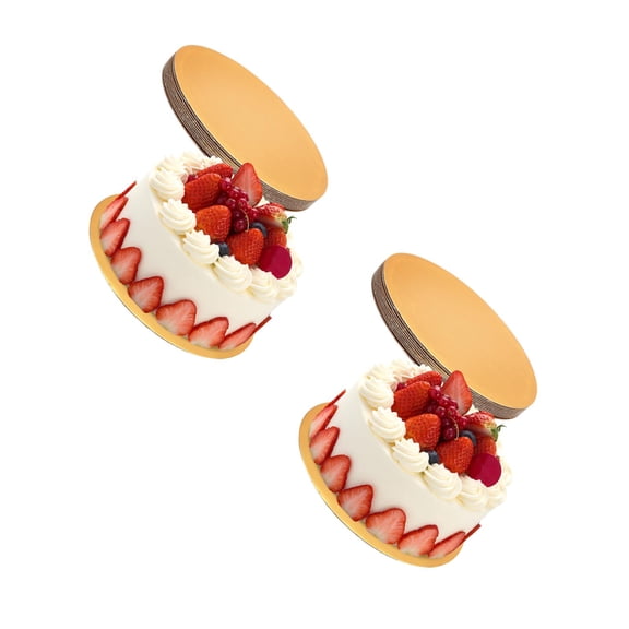 WORGEOUS 20 pcs Cake Base Round Cake Board Corrugated Paper Cake Drums Cake Decorating Boards Cake Trays 10 Inches
