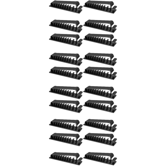 Mobutofu USB Cord Organizer Black, Desktop Cable Clip, Easy Install, Firm Adhesive, 20Pcs