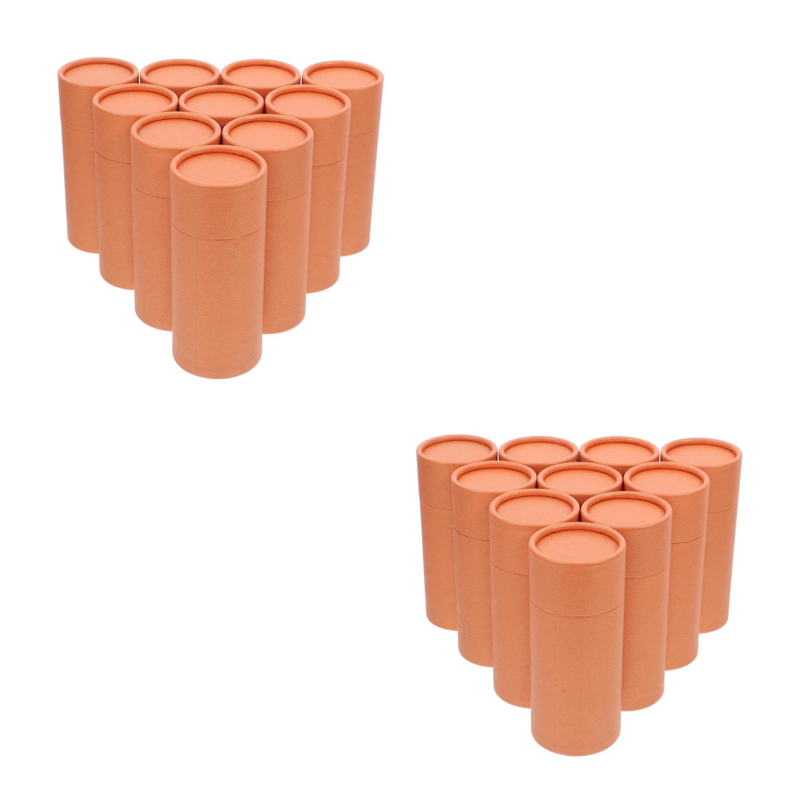 WORGEOUS 20 pcs Empty Kraft Paper Jar Tube Boxes With Lid Essential Oil ...