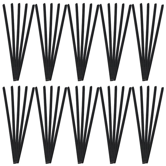 GOOHOCHY Guitar Fretboard Abs Black 200Pcs 0.79x0.08x0.08in