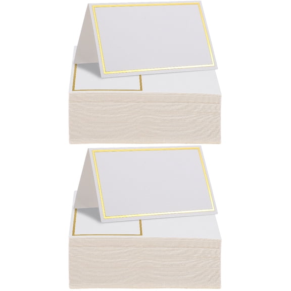 WEUVEB cate Foldable Table Place Cards White Easy Writing for Weddings 200Pcs