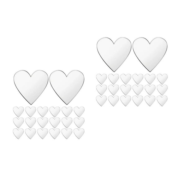 WORGEOUS 200 pcs Heart Shaped Mini Mirrors Mini Heart Mirror Tiles Self-Adhesive Acrylic Heart Mirrors for Valentine's Day Crafts Home Decor Wall Art Projects