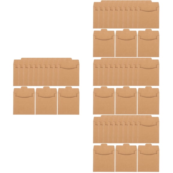 WORGEOUS 200 pcs Kraft Paper Sleeves DVD Packaging Bag Storage Bag Envelopes