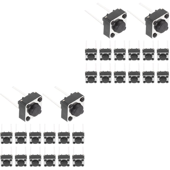 WORGEOUS 200 pcs Tactile Momentary Push Button For Breadboard Pcb