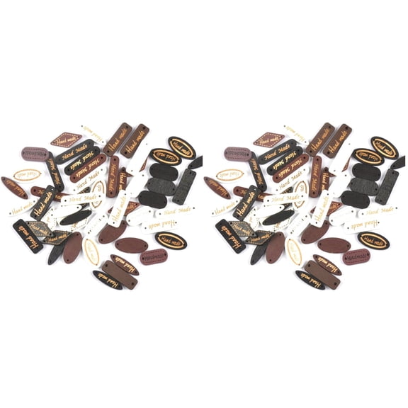 WORGEOUS 200 pcs Wooden Nameplate Buttons for Jewelry Making and Craft Accessories, Natural Wood Buttons for Projects