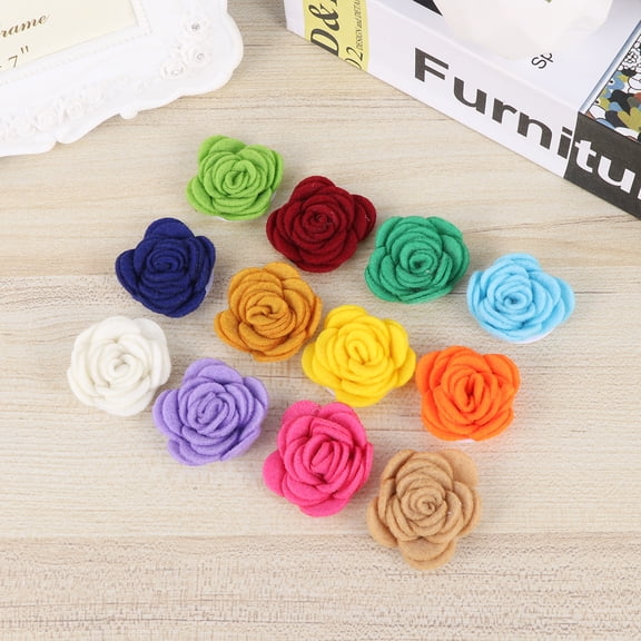 BESTYASH Felt Rose Flowers Assorted Colors 20 Pieces for Crafts, Home Decoration, Floral Arrangements and Projects