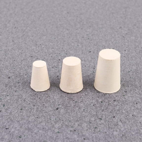 BESTYASH Rubber Bottle Stoppers Beige 20 Pieces - Bank Rubber Stopper Caps for Bottles and Containers