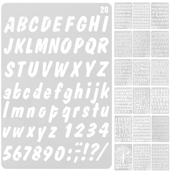 GOOHOCHY Stencils for Crafts Pet 20Pcs Custom Word Creation 10.26X7.07X0.04in