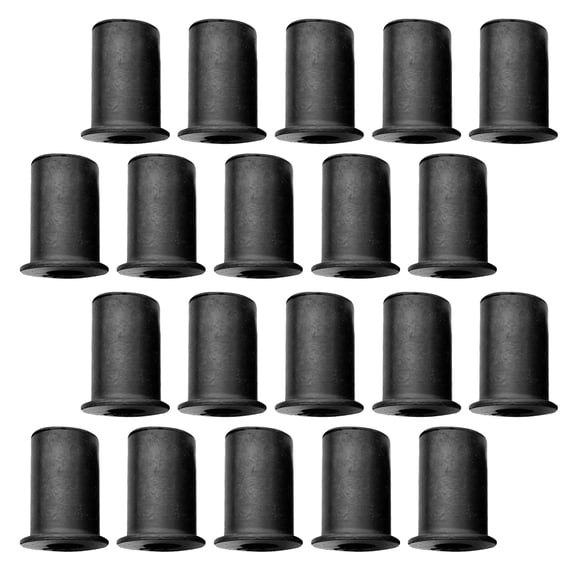 WORGEOUS 20pcs 5 mm Rubber Well Nuts with Brass Inserts Universal Windshield Nuts for Motorcycle Fairing and Windscreen Bolts Durable and Easy to Install