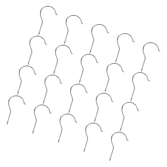 HINTRMENT 20Pcs Multifunctional Plastic Hanger Hooks Plated Silver Color for Pants Scarves and Clothes