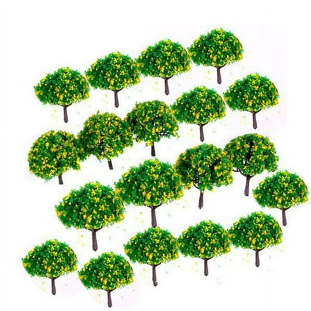 TABLZONE Model Railway Scenery Landscape Trees Plastic 20pcs for Train Layout Accessories and Diorama Decoration