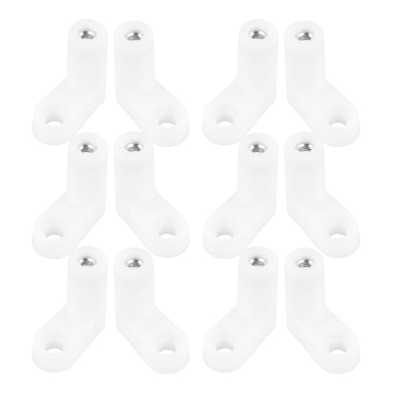 WORGEOUS 20pcs Pcb Board Mounting Feet With Screws Plastic Circuit Board Standoffs For Gaming Console, White L Shape Insulated Pcb Spacer