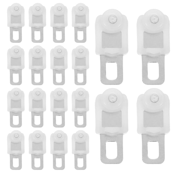 WORGEOUS 20pcs Silent Curtain Track Rollers Heavy Duty Stainless Steel Curtain Rail Gliders For Bedroom Office Bathroom Kitchen Easy Diy Installation