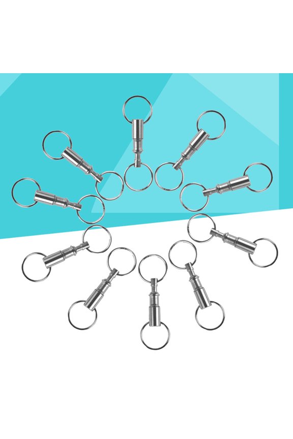 Spring Split Snap Separate Keychain Dual Ring Silver Easy Separation 20Pcs