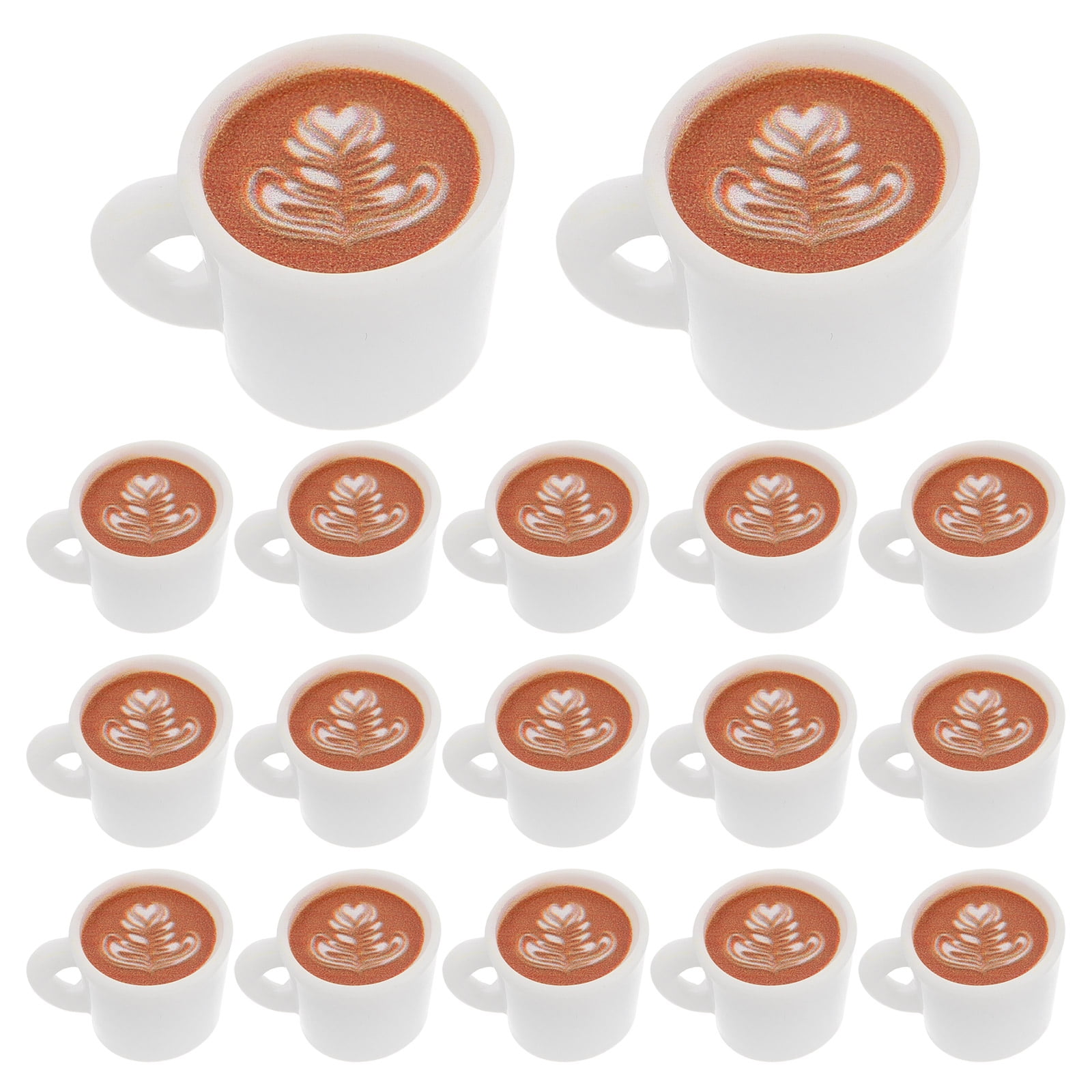 WORGEOUS 20pcs Tiny Coffee Cup Mini Dessert Cups For Dollhouse Decoration Faux Cup Of Coffee Pretend Play Kitchen Toys Miniature Dollhouse Accessories