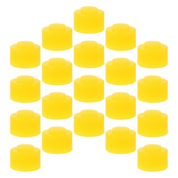 WORGEOUS 20pcs Truck Bumper Guard Mini Rubber Cushion Car Door Bumpers Yellow Trailer Ramp Bumpers Rear Bumper Protectors for Trucks Cars